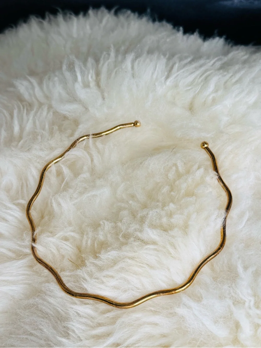 Gold Wavy Metal Headband - Women Accessories